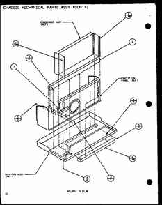 Mechanical Parts Assy (ptc07300e/p9999701r) (ptc07400e/p9806701r) (ptc07300ec/p9811701r) (ptc07400ec/p9872401r) Diagram and Parts List for PTC12400EC P9872429R Amana Air Conditioner