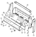 CONTROL PANEL Diagram and Parts List for H3878XVA  Hardwick Range