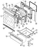 DOOR / DRAWER Diagram and Parts List for H3878XVA  Hardwick Range