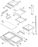 Part Location Diagram of 61006136 Whirlpool Meat Drawer