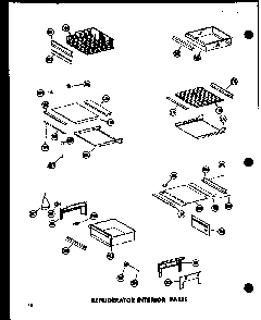 Refrigerator Interior Parts Diagram and Parts List for SD19W-C-P60340-36WC  Amana Refrigerator