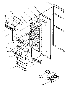 Refrigerator Door Diagram and Parts List for SPD25QA3W-P1181321WW  Amana Refrigerator