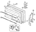 FREEZER DOOR Diagram and Parts List for RB234TDA  Amana Refrigerator