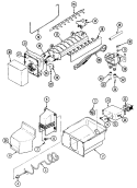 ICE MAKER & BIN Diagram and Parts List for RCE224TDV  Maytag Refrigerator