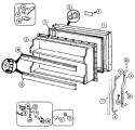 FREEZER DOOR Diagram and Parts List for CT19Y4W  Crosley Refrigerator