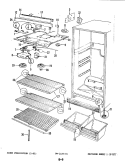 FRESH FOOD COMPARTMENT Diagram and Parts List for NENT156EH 4D63A Crosley Refrigerator