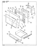 DOOR (LOWER) Diagram and Parts List for 28FA-6CXWV8-94  Magic Chef Microwave Oven Combo