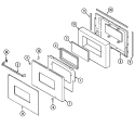 DOOR - LOWER Diagram and Parts List for 9824VPV  Magic Chef Wall Oven