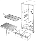 SHELVES & ACCESSORIES Diagram and Parts List for CT19Y4W  Crosley Refrigerator