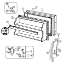 Part Location Diagram of 70025-1 Whirlpool Freezer Door Gasket - White