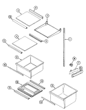 Part Location Diagram of 68139-23 Whirlpool Crisper Drawer Glass Shelf