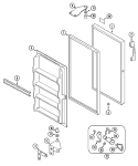 DOOR Diagram and Parts List for CFU1736GRW  Maytag Freezer