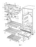 FRESH FOOD COMPARTMENT Diagram and Parts List for RB17EA-1A 5C42B Magic Chef Refrigerator