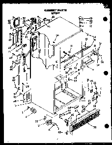 Cabinet Parts Diagram and Parts List for GFS207-MN02  Amana Refrigerator
