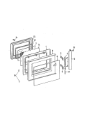 DOOR Diagram and Parts List for M71B-10  Magic Chef Microwave