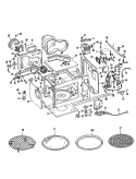 BASE \ CAVITY & COOLING SYSTEM Diagram and Parts List for M71B-10  Magic Chef Microwave