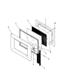 DOOR Diagram and Parts List for M5B-6  Magic Chef Microwave