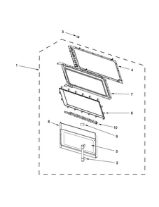 Door Parts Diagram and Parts List for MMV5219DE1  Maytag Microwave