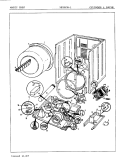 CYLINDER & DRIVE Diagram and Parts List for YE20FA1  Magic Chef Dryer