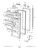 FRESH FOOD DOOR Diagram and Parts List for RNC20CN-2A 4M48B Magic Chef Refrigerator