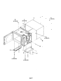 BASE & ENCLOSURE Diagram and Parts List for M41C-1  Magic Chef Microwave Oven Combo