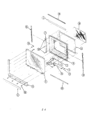 DOOR Diagram and Parts List for M41D-1  Magic Chef Microwave Oven Combo