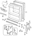 FRESH FOOD DOOR Diagram and Parts List for GT19A93A  International Refrigerator