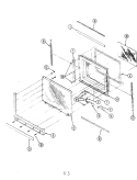 DOOR Diagram and Parts List for M41D-6  Magic Chef Microwave Oven Combo