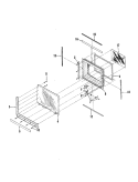 DOOR Diagram and Parts List for SM10P-14-C  Magic Chef Microwave