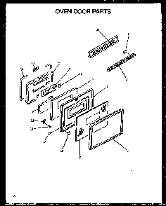 Oven Door Parts Diagram and Parts List for AGS745WW1-P1130733WW  Amana Range