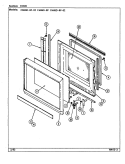 DOOR Diagram and Parts List for M41D-10P  Magic Chef Microwave Oven Combo