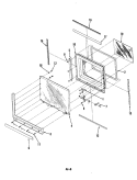 DOOR Diagram and Parts List for N40C-3-X9  Magic Chef Microwave