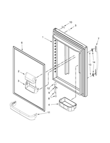 Refrigerator Door Parts Diagram and Parts List for MBR2258XES6  Maytag Refrigerator