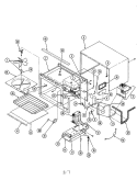 BASE & CAVITY Diagram and Parts List for M40D-6-X9  Magic Chef Microwave Oven Combo
