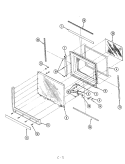 DOOR Diagram and Parts List for M41D-6P-X9  Magic Chef Microwave Oven Combo