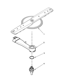 Lower Washarm Parts Diagram and Parts List for MDB4409PAS2  Maytag Dishwasher