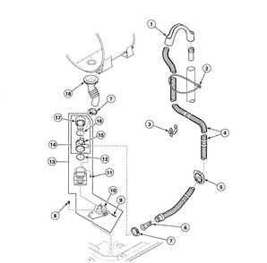 Part Location Diagram of 802434P Maytag Pump assembly