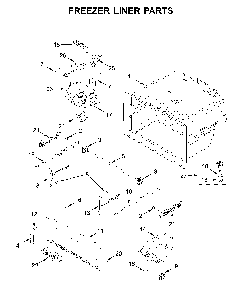 Freezer liner parts Diagram and Parts List for MFI2570FEZ08  Maytag Refrigerator