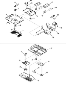 Controls Diagram and Parts List for JCB2058GEW-PJCB205  Jenn-Air Refrigerator