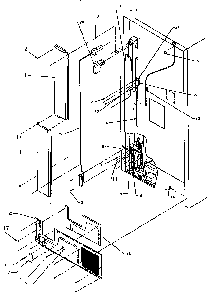 Cabinet Back Diagram and Parts List for THI18S3W-P1195401W  Amana Refrigerator