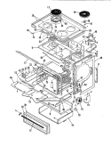BODY Diagram and Parts List for 38FK-5EVW-FZ  Magic Chef Range