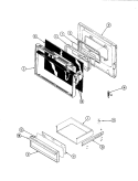 DOOR Diagram and Parts List for 38FA-5EXW-FZ  Magic Chef Range