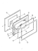 DOOR Diagram and Parts List for M5C-10  Magic Chef Microwave