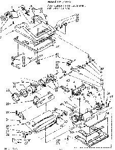 Nozzle And Motor Assembly Diagram and Parts List for 11635850  Kenmore Upright Vacuum