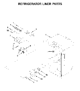 Refrigerator liner parts Diagram and Parts List for MFF2558FEZ05  Maytag Refrigerator