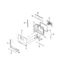 DOOR Diagram and Parts List for M41B-3-W3  Magic Chef Microwave Oven Combo