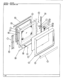 DOOR Diagram and Parts List for MEG46FN-10P  Maytag Microwave