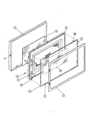 DOOR Diagram and Parts List for M15C-9P-P1  Magic Chef Microwave