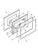 DOOR Diagram and Parts List for M15C-10P  Magic Chef Microwave