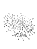 BASE & CAVITY Diagram and Parts List for M15C-10P  Magic Chef Microwave